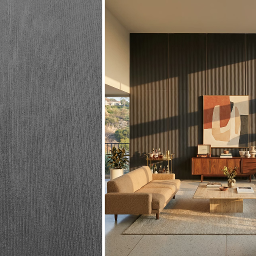 Panel ścienny BOLD Mineral Grafit 3000×1200 mm - kompozyt kwarcowo-polimerowy